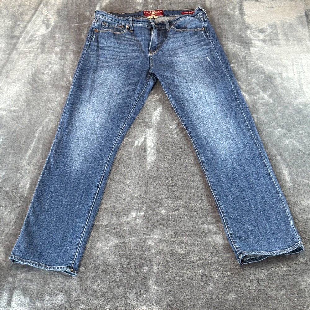 Lucky Brand Sofia Straight Jeans Womens 14/32 Regular Medium‎ Wash Mid Rise